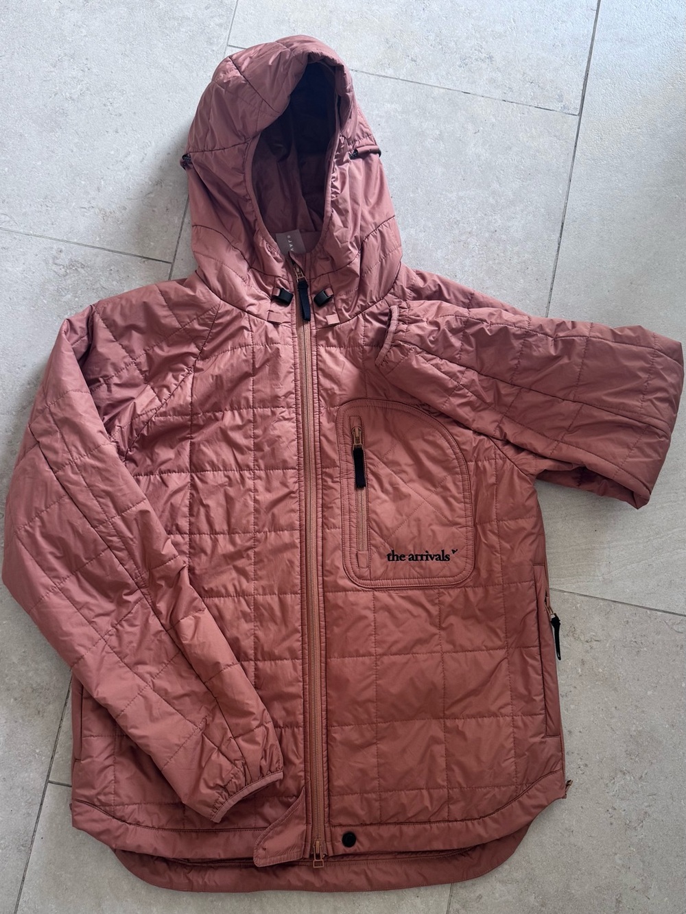 The Arrivals Packable down puffer Jacket in Dusty Rose